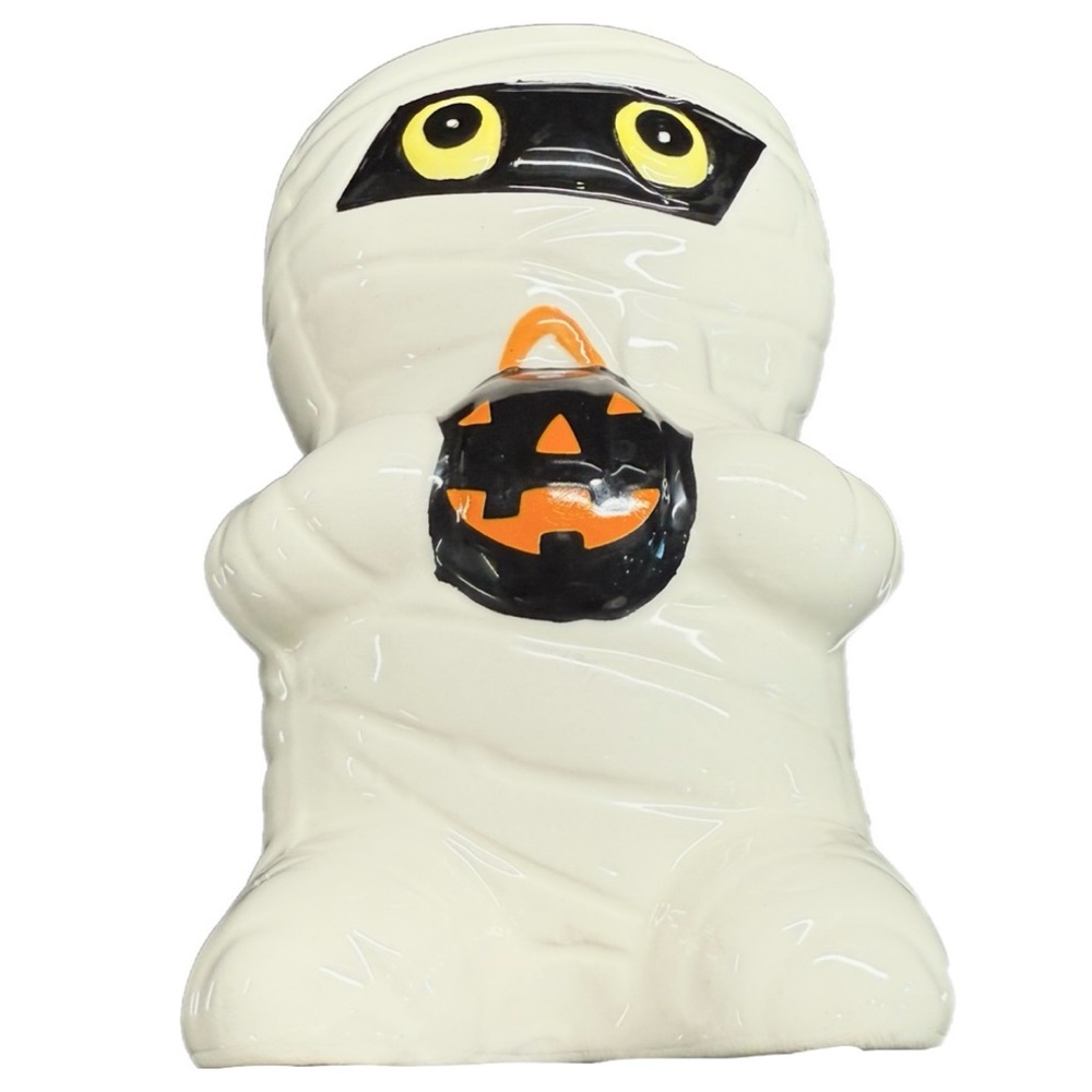 NEW! DW Home “Caramel Pumpkin” Mummy Shaped Decorative Candle 11.2 Oz. - Picture 2 of 8